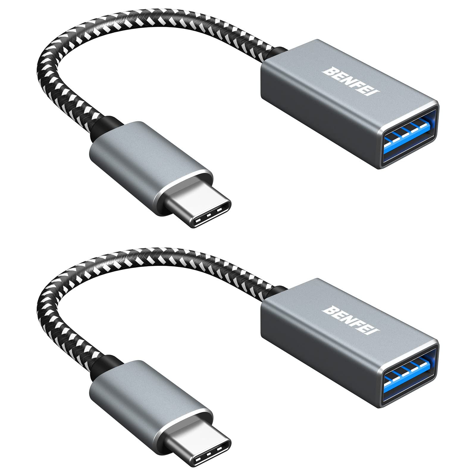 BENFEI USB-C USB 3.0 変換アダプタ 2個セット Type C USB-A 最大5Gbps タイプc - USB 3.0 アダプタ iPhone 15 Pro/Max, MacBook Pro/Air 2023, iPad Pro, iMac, S23, XPS 17 その他 USB-C 端末用