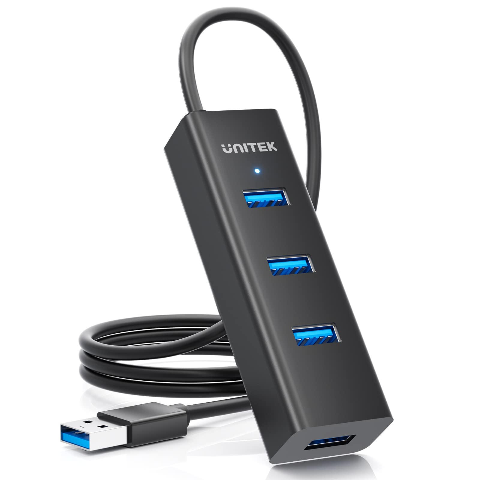 Unitek USB3.0 4ポートハブ USBハブ 補助電源入力ポートあり バスパワー USB 拡張ポート ウルトラスリ..