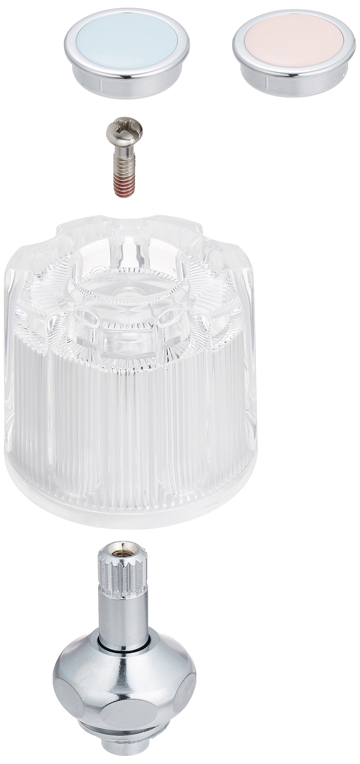 SANEI 水栓補修部品 給水栓上部 呼び13水栓用 湯・水用キャップ付き PR18A-13