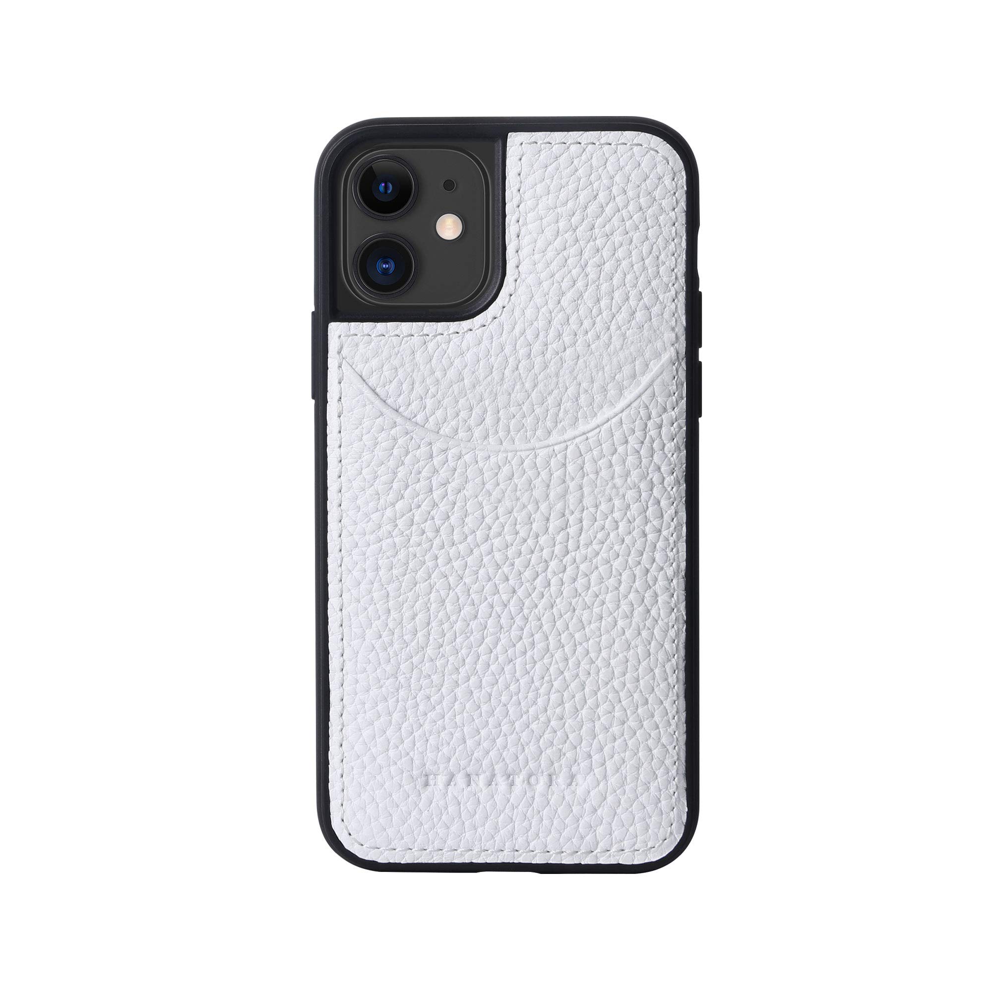[HANATORA] iPhone12 mini ケース 本革 シュリンクカーフレザー カードポケット 耐衝撃 ハンドメイド ギフト おしゃれ シンプル 大人可愛い メンズ レディース スマホケース 白 シロ ホワイト CPG-12Mini-White