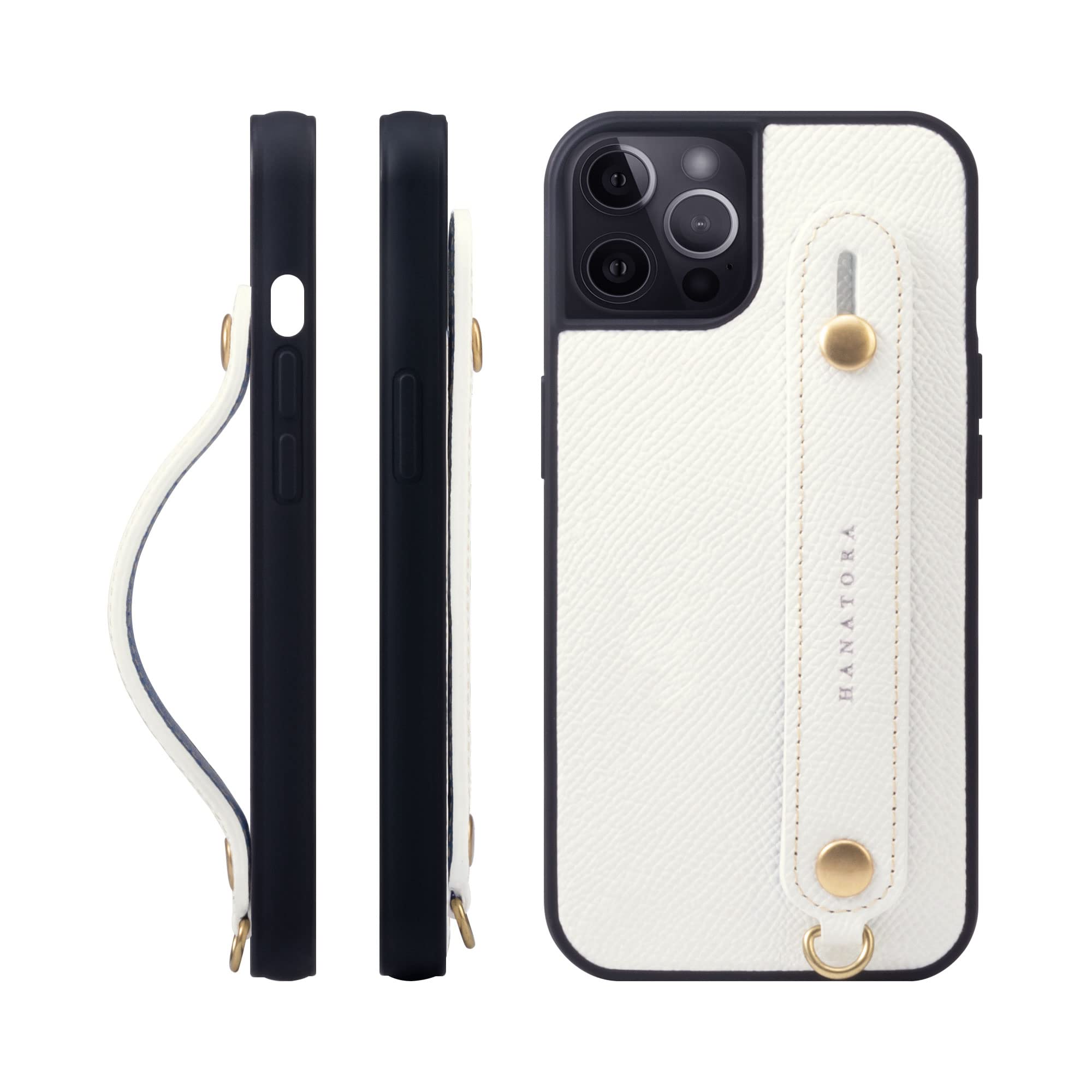 [HANATORA] iPhone 12 Pro  ܳ åץ ܥ쥶 ȥå° Ҽ ɵǽ  ǥ ۥ磻 NGH-12Pro-White