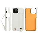 [HANATORA] iPhone13 Pro ケース Handy ハードケース PUレザー 耐衝撃 スタンド機能 ハンディベルト ハンドメイド ストラップホール ストラップリング カードポケット ホワイト 白 H6-13Pro-White