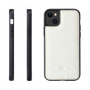 [HANATORA] iPhone 14 Plus ケース 本革 シュリンクカーフレザー 耐衝撃 ハンドメイド ギフト おしゃれ シンプル メンズ レディース スマホケース 白 ホワイト SPG-14Plus-White