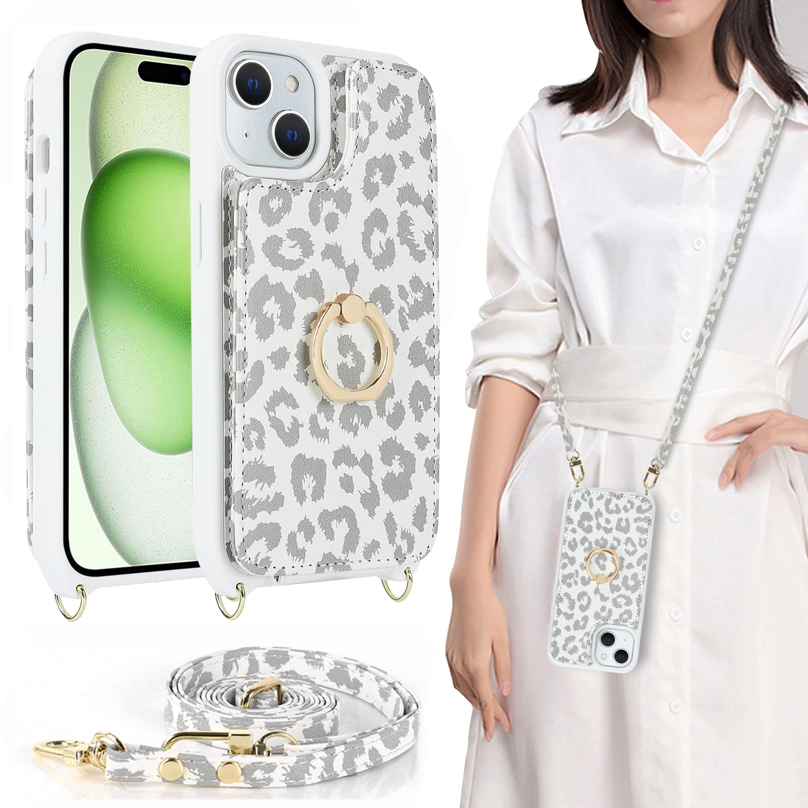 iPhone 15 plusケース ショルダー リング付き ストラップケース スマホケース ショルダーケース ポシェ..