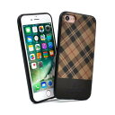 HANATORA iPhone 8/iPhone 7 対応 Tartan タータンチェック ハイブリッドケース(チョコレート) H13-7-Chocolate
