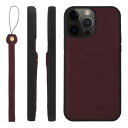 HANATORA iPhone13ProMax ケース 本革 耐衝撃 バンパー型 スマホケース スマホ ストラップ 付き シュリンクレザー ギフト ワイン CP...