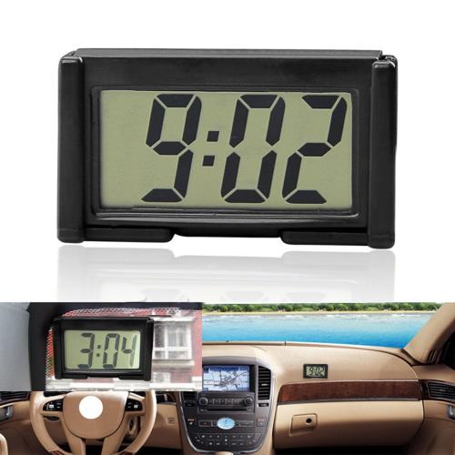 車 時計 ミニデジタル時計 電子時計 ミニ車載クロック バイク 時計 ダッシュボード 車内用品