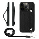 HANATORA iPhone13Pro ケース 本革 耐衝撃 背面ベルト ストラップリング スマホケース スマホ スタンド機能 ネックストラップ 付き カード...