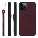 HANATORA iPhone12 12Pro ケース 本革 耐衝撃 バンパー型 スマホケース スマホ ストラップ 付き シュリンクレザー ギフト ワイン CP...