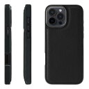HANATORA 16ProMax ケース 本革 耐衝撃 バンパー型 スマホケース スマホ 側面本革 シュリンクレザー ギフト ブラック WPG-16ProMa...
