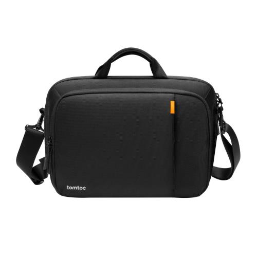 [tomtoc] 360°保護 15.6インチ パソコンバッグ PC 2台収納 15.6型モバイルモニターケース ノートPCバッグ 撥水加工 ブリーフケース ショルダーバッグ パソコンケース ビジネスバッグ ガジェット収納 就活 通勤 ブラック