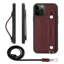 HANATORA iPhone12 12Pro ケース 本革 耐衝撃 背面ベルト ストラップリング スマホケース スマホ スタンド機能 ネックストラップ 付き ...