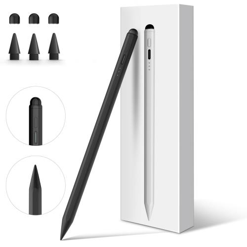 2in1 ipad ペンシル・13分急速充電ipad ペン 超高感度 Mixoo タッチペン スタイラスペン 極細 iPad用pencil パームリジェクション/磁気吸着/傾き感知 Type-C充電式 20