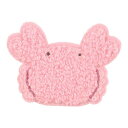 ティーズファクトリー なんでもいきものモコモコ刺繍ステッカー カニ 約 H6xW7cm 以 内 NM-5546086KN