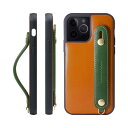 HANATORA iPhone15Pro ケース 本革 耐衝撃 背面ベルト ストラップリング スマホケース スマホ スタンド機能 ネックストラップ 付き イタリ...