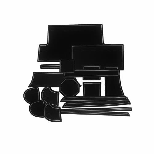 RUIYAスズキ スペーシア/スペーシアカスタム/スペーシアギア MK53S ラバーマット スペーシアMK53S ドアポケットマット コンソールマット 滑り止め 収納ボックスノンスリップマット 車種専用設計 内装パーツ カーアクセサリー 騒音防止