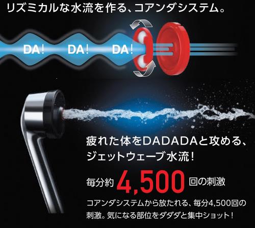 SANEI(サンエイ) ABIRU DADADAシャワーヘッド ホワイト ダダダ ジェットウェーブ水流 CS3070-80XA-C