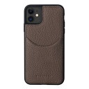 HANATORA iPhone11 ケース 本革 耐衝撃 スマホケース スマホ コードホルダー 付き シュリンクカーフレザー ギフト マグネットなし トープ CPG-11-Taupe