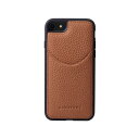 HANATORA iPhone8 7 SE3 SE2 (第3世代 第2世代) ケース 本革 耐衝撃 スマホケース スマホ コードホルダー 付き シュリンクカーフレザー ギフト マグネットなし キャメル CPG-8-Camel