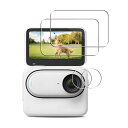 2+2枚セット seninhi 対応 Insta360 Go3S ガラスフィルム 2枚 + レンズ保護フィルム 2枚 液晶 保護フィルム フィルム 対応 Ins...