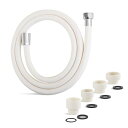 OFFO シャワーホース アダプター付 柔らかい 交換用 低臭 防爆漏れ防止 耐久性シャワーほーすはPVC製です 360°自由回転できるため 使用中絡み合いを防ぐことができるシャワー ホース 取り付け簡単 長さ1.6m マットホワイト