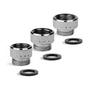 OFFO 水栓パーツ アダプター 水栓側用アダプター 3個セット シャワーホースと混合栓を接続するアダプター TOTO/KVK混合栓にOFFOやSANEIなどのシャワーホースを接続 ホース側ネジサイズG1/2 取付簡単 クロムメッキ