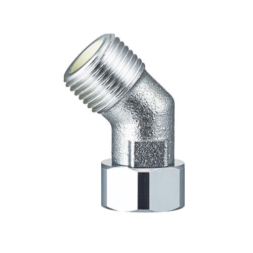 SANEI 片ナット付45°エルボ 1個入り 袋ナット回転式 パッキン付き T843-2-13 シルバー