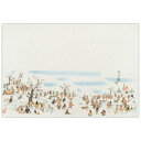 ナガオ ランチョンマット 夢シリーズ 雪合戦 26x38cm 100枚セット 日本製 220102