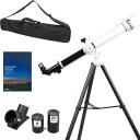 ケンコー(Kenko) 天体望遠鏡 SKY WALKER SW-60A キャリングケースセット 口径60mm 焦点距離700mm 月・惑星観測用 キッズ・エントリー向け 三脚/アイピース/天体ガイドブック付属 017401