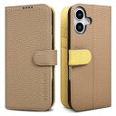 VISOUL iPhone16 対応 ケース 手帳型 本革 ベルド式 アイフォン16 手帳型ケース MagSafe対応 スマホケース 横置きスタンド機能付き レ...