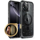 SUPCASE iPhone 16 Pro Max ケース 6.9インチ 2024 衝撃吸収 MagSafe対応 カメラコントロールボタン 黄変防止背面透明 保護 クリアカバースレ傷防止 滑り止め ストラップホール 衝撃吸収 薄型 密着 ワイヤレス充電対応 UBMagシリーズ ラメ・透明黒