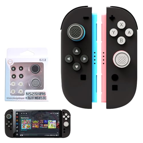 10個入りSwitch 2 対応 アナログスティックカバー+ボタンカバー Sediven スティックカバー ボタン保護カバー コントローラー キャップ シリコン ジョイスティックカバー ジョイコン キャップ 修理 交換用 カバー に近いデザイン （グレー）