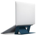 MOFT直営店ノートパソコンスタンド ノートPCスタンド 放熱穴付き 持ち運び簡単 折りたたみ式 超薄型 安定性 15°25°二段階調整可能 16インチまで対応 コンパクト PC/MacBook/ラップトップ/iPadタブレット に対応 パソコンスタンド 「貼り付け」(ワンダーラストブルー)