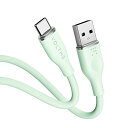 VOLTME USB Type C ケーブル 柔らかいシリコン製 絡まない 断線防止 タイプc ケーブル 急速充電 QuickCharge3.0対応 Xperia/Galaxy/LG/iPad Pro/MacBook その他 Android(アンドロイド) 等 USB-C機器対応 在宅勤務支援 USB-A USB-C(1m グリーン)