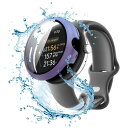 Google Pixel Watch 3 41mm / Pixel Watch 2 用 カバー ケース アップルウォッチ保護カバー ガラスフィルム 一体型 防水 防塵HUKWIMO 3D全面保護 指紋防止 HD高透過率 傷に強い 極薄 撥水撥油 反射低減 Google Pixel Watch 3 41mm / Pixel Watch 2 対応 (ブルー+パープル)