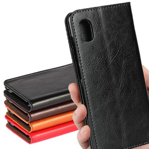 Galaxy A20 ケース SC-02M docomo / SCV46 au 対応 サムスン ギャラクシー A20 カバー SC02M SCV46 ケース カバー スマホケース 手帳型 case iCoverCase シンプル レトロ スタンド機能 手作り 光沢加工 牛革 レザー スマホケース 財布型 携帯カバー カード入れ 耐久性 摩擦耐