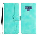 Gedurya Galaxy Note9 ケース 手帳型 docomo SC-01L ケース au SCV40 カバー 帽子 シェイプ ギャラクシーnote9 ケース 手帳型 スタンド機能 Galaxy Note 9 ケース マグネット式 Samsung Galaxy Note9 スマホケース ギャラクシーノート9 携帯カバー 財布型 - グリーン