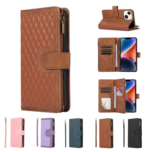 Rosbtib iPhone 14 ケース 手帳型 ショルダー ケース iPhone 13 ケース 手帳型 斜め掛け 首掛け 肩掛けストラップ付き 長さ調整可能...