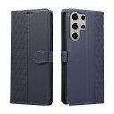 Rosbtib Galaxy S24 Ultra ケース 手帳型 ギャラクシーs24 ultra ケース スクエア柄 シンプル 軽量 薄型 SC-52E ケース...