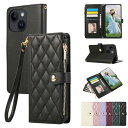 Rosbtib iPhone 14 Plus ケース 手帳型 財布型 カバー アイフォン14プラス ケース おしゃれ ファスナー型 小銭入れ カード収納 携帯カ...