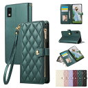 Rosbtib AQUOS wish3 ケース 手帳型 アクオスwish3ケース 財布型 カバー docomo SH-53D ケース ファスナー型 小銭入れ SH-M25 A302SH ケース SIMフリー 対応 携帯カバー カード収納 アクオス ウッシュ3 スマホケース 刺繍 肌触り良い ストラップ付き 高級PUレザー マグネット