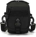 aninako ウエストポーチ ウエストバッグ メンズ 肉厚D型登山バックル付属 ベルトバッグ 作業用 多機能ポーチ 多収納ポケット 軽量 Molle対応 携帯...