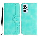 Gedurya Galaxy A53 5G ケース 手帳型 SC-53C ケース 帽子 シェイプ SCG15 ケース ギャラクシー a53 5g 手帳型 スタンド機能 マグネット式 Samsung Galaxy A53 5G スマホケース 携帯カバー 財布型 - グリーン