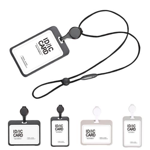 aninako IDカードホルダー リール付き 横型縦型 社員証ホルダー 名札ケース 首下げ 社員証ケース 長さ..