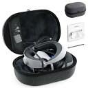 JSAUX PSVR2ゲーミングヘッドセットタッチコントローラーとシリコンストラップとレンズクロスを備えたPS VR2アクセサリーと互換性のあるハードキャリング...