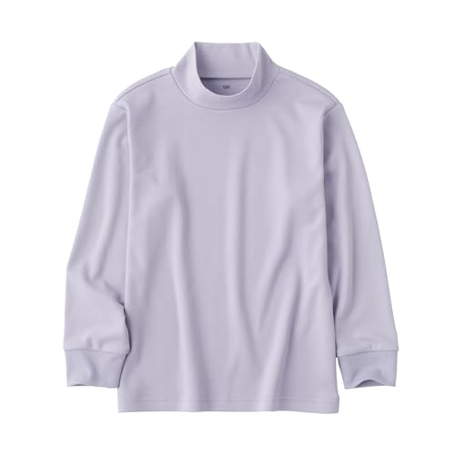 無印良品 キッズ 起毛スムース編みハイネック長袖Tシャツ ユニセックス子供 CB1KHA4A ラベンダー キッズ150