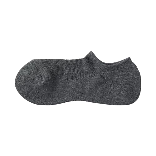 無印良品 紳士 足なり直角 パイル編み スニーカーイン杢色 (無地) メンズ DAC45A5S チャコールグレー 23～25cm