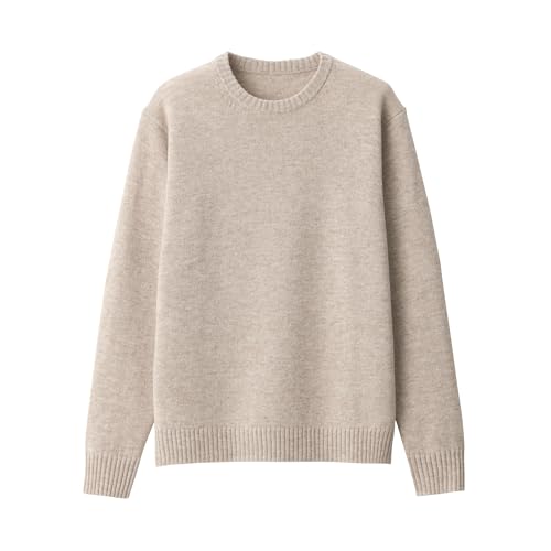 無印良品 紳士 洗えるウールミドルゲージクルーネックセーター メンズ AAD05A4A オートミール 紳士S