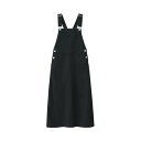 無印良品 縦横 ストレッチチノサロペットスカート レディース BE1UDA4A 黒 婦人XS