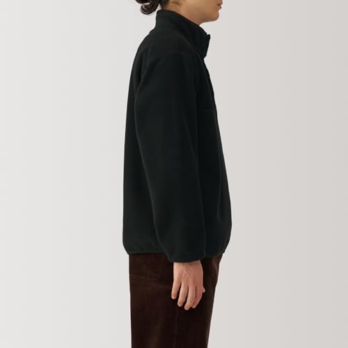 無印良品 紳士 素材に還るフリースプルオーバー メンズ AB1NEA4A 黒 紳士M